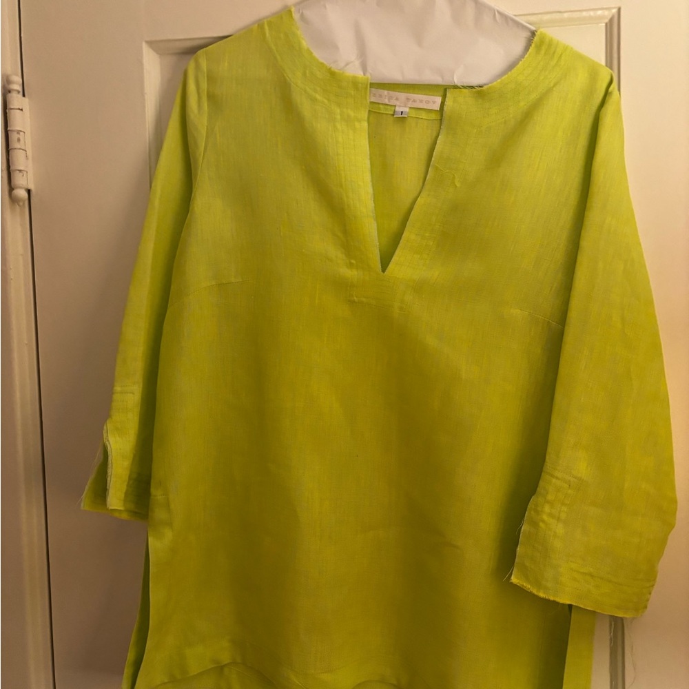 Erica Tanov Vibrant Lime Green Tunic Top